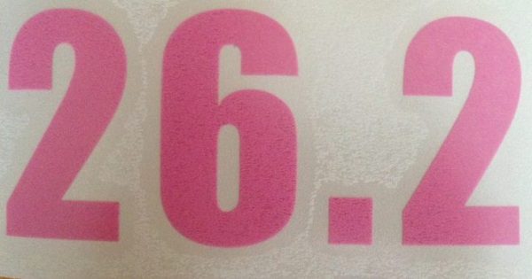 26.2 Vinyl sticker in Pink-0