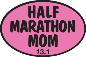 Half Marathon Mom PINK Sticker-0
