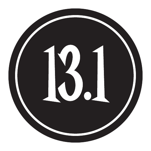 13.1 Sticker – 2.5" Circle (Black)-545