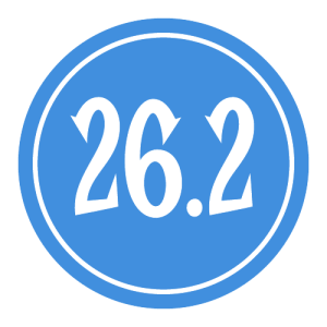 26.2 Sticker – 2.5" Circle (Blue)-0