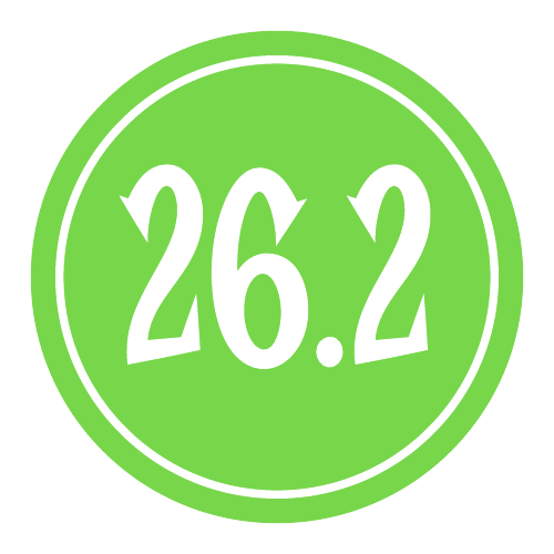 26.2 Sticker – 2.5" Circle (Green)-0