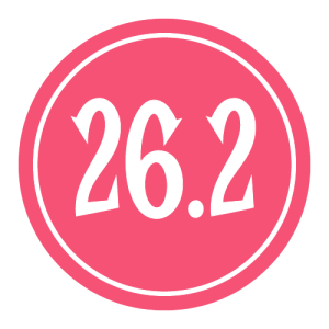26.2 Sticker – 2.5" Circle (Pink)-0