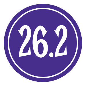 26.2 Sticker – 2.5" Circle (Violet)-0