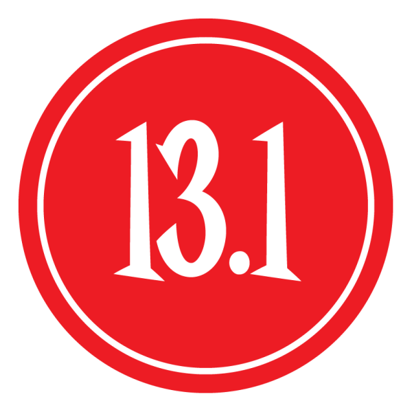 13.1 Sticker – 2.5" Circle (Red)-0