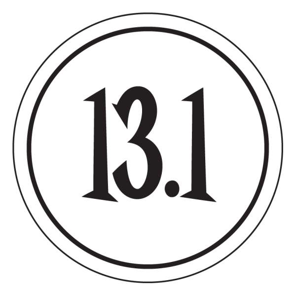 13.1 Sticker – 2.5" Circle (White)-697