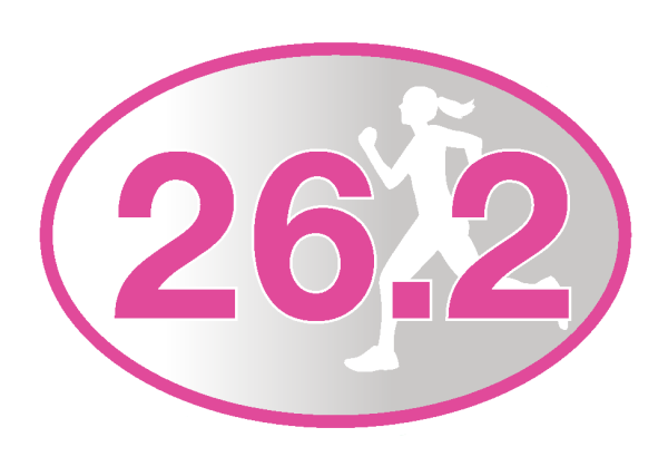 26.2 Pink Runner Girl Sticker-731