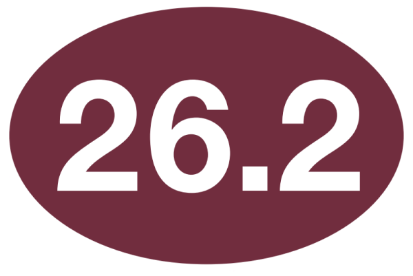 26.2 Maroon Sticker-727